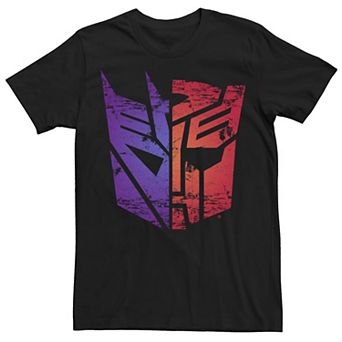 Men's Transformers Decepticon Autobot Split Logo Tee