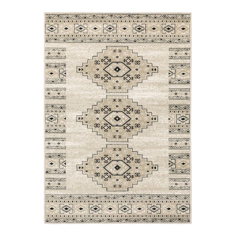 StyleHaven Genova Tribal Medallions Area Rug, Beig/Green, 10X13 Ft