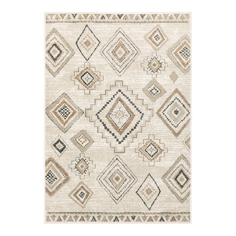 StyleHaven Genova Tribal Medallion Area Rug, Beig/Green, 10X13 Ft