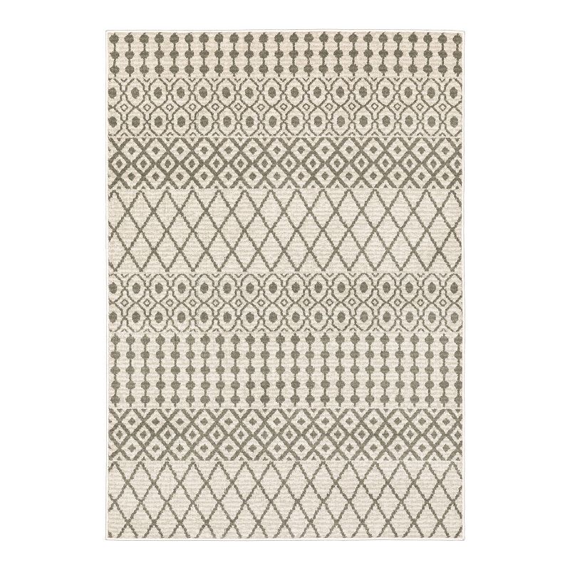 StyleHaven Genova Tribal Lodge Area Rug, Beig/Green, 10X13 Ft