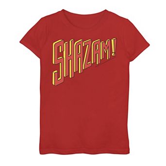 Girls 7-16 DC Comics Shazam Slanted Text Logo Graphic Tee