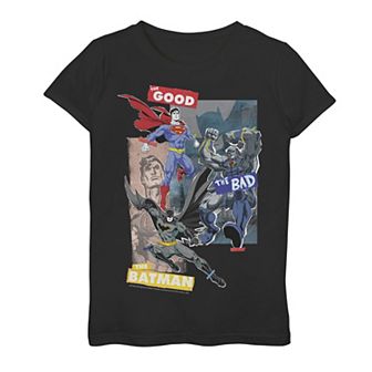 Girls 7-16 DC Comics Justice League The Good The Bad The Batman Graphic Tee