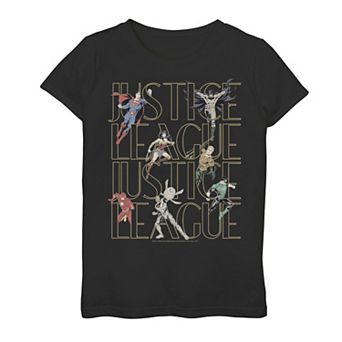 Girls 7-16 DC Comics Justice League Text Overlay Graphic Tee