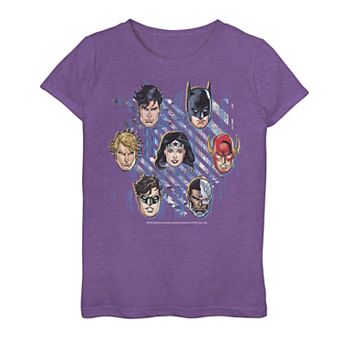 Girls 7-16 DC Comics Justice League Glitch Group Shot Graphic Tee