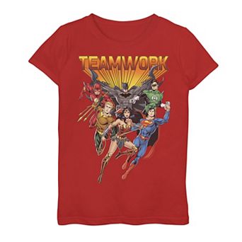 Girls 7-16 Justice League Team Work Jla Graphic Tee