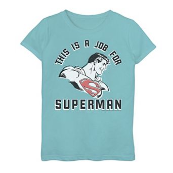Girls 7-16 Superman Supermans Job Graphic Tee