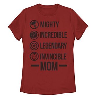 Juniors' Marvel Mother's Day Hero Strength Tee