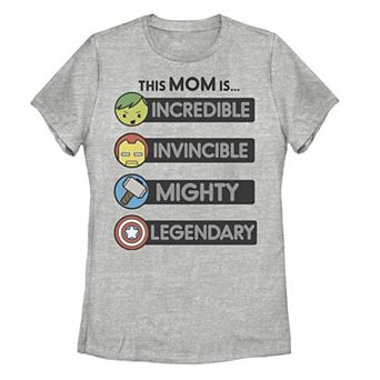 Juniors' Marvel Mother's Day Kawaii Hero Strengths Tee