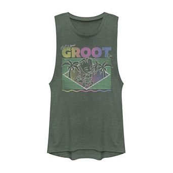 Juniors' Marvel Guardians Of The Galaxy "Get Your Groot On" Muscle Tank Top