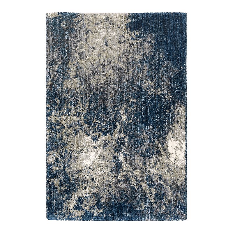 StyleHaven Ashytn Abstract Galaxy Shag Area Rug, Blue, 8X11 Ft