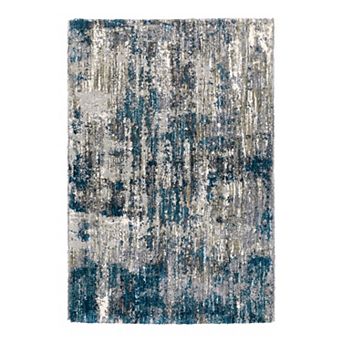 StyleHaven Ashytn Abstract Stripe Galaxy Shag Area Rug