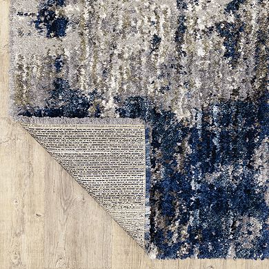 StyleHaven Ashytn Abstract Stripe Galaxy Shag Area Rug