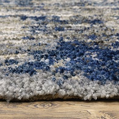 StyleHaven Ashytn Abstract Stripe Galaxy Shag Area Rug