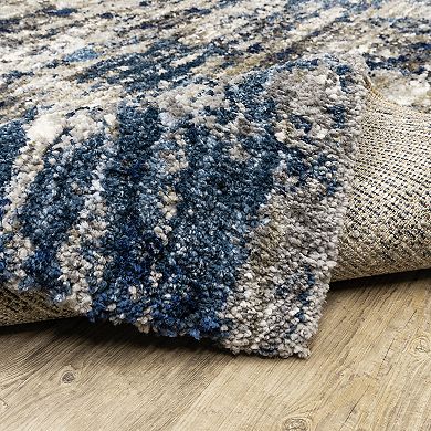 StyleHaven Ashytn Abstract Stripe Galaxy Shag Area Rug