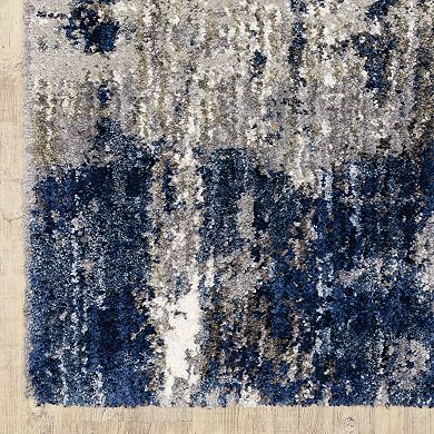 StyleHaven Ashytn Abstract Stripe Galaxy Shag Area Rug