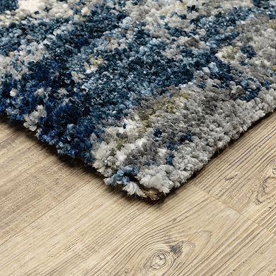 StyleHaven Ashytn Abstract Stripe Galaxy Shag Area Rug