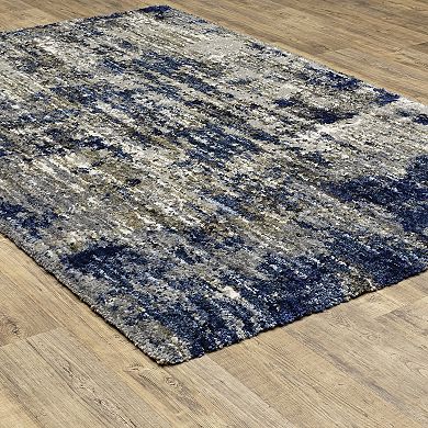 StyleHaven Ashytn Abstract Stripe Galaxy Shag Area Rug