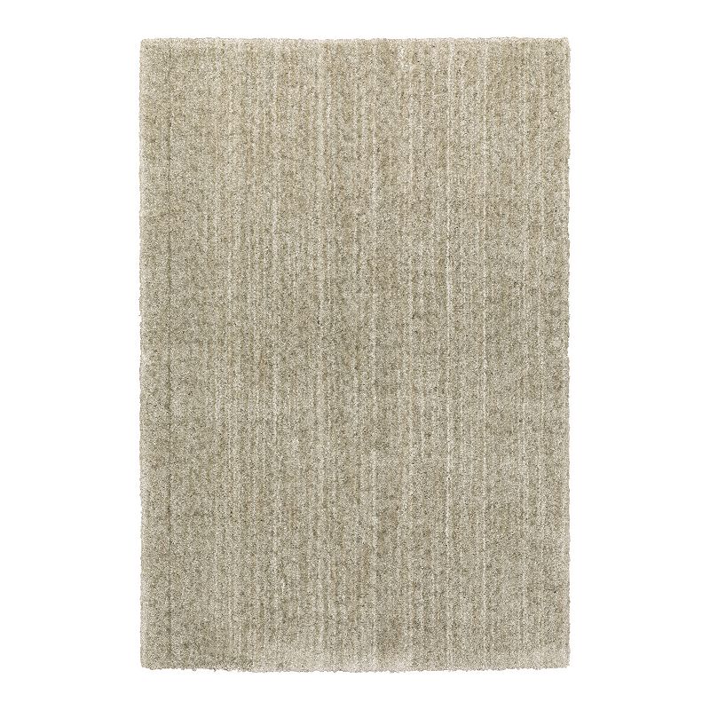 StyleHaven Ashtyn Distressed Solid Shag Area Rug, Beig/Green, 8X11 Ft