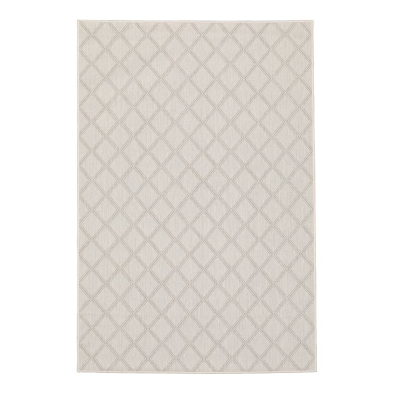 StyleHaven Porter Lattice Indoor Outdoor Area Rug, White, 10X13 Ft