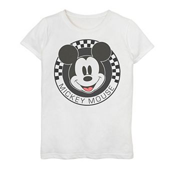 Disney's Mickey And Friends Girls 7-16 Mickey Mouse Checkerboard Circle Graphic Tee