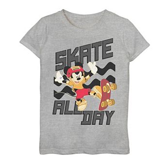 Disney's Mickey Mouse Girls 7-16 Skate All Day Graphic Tee