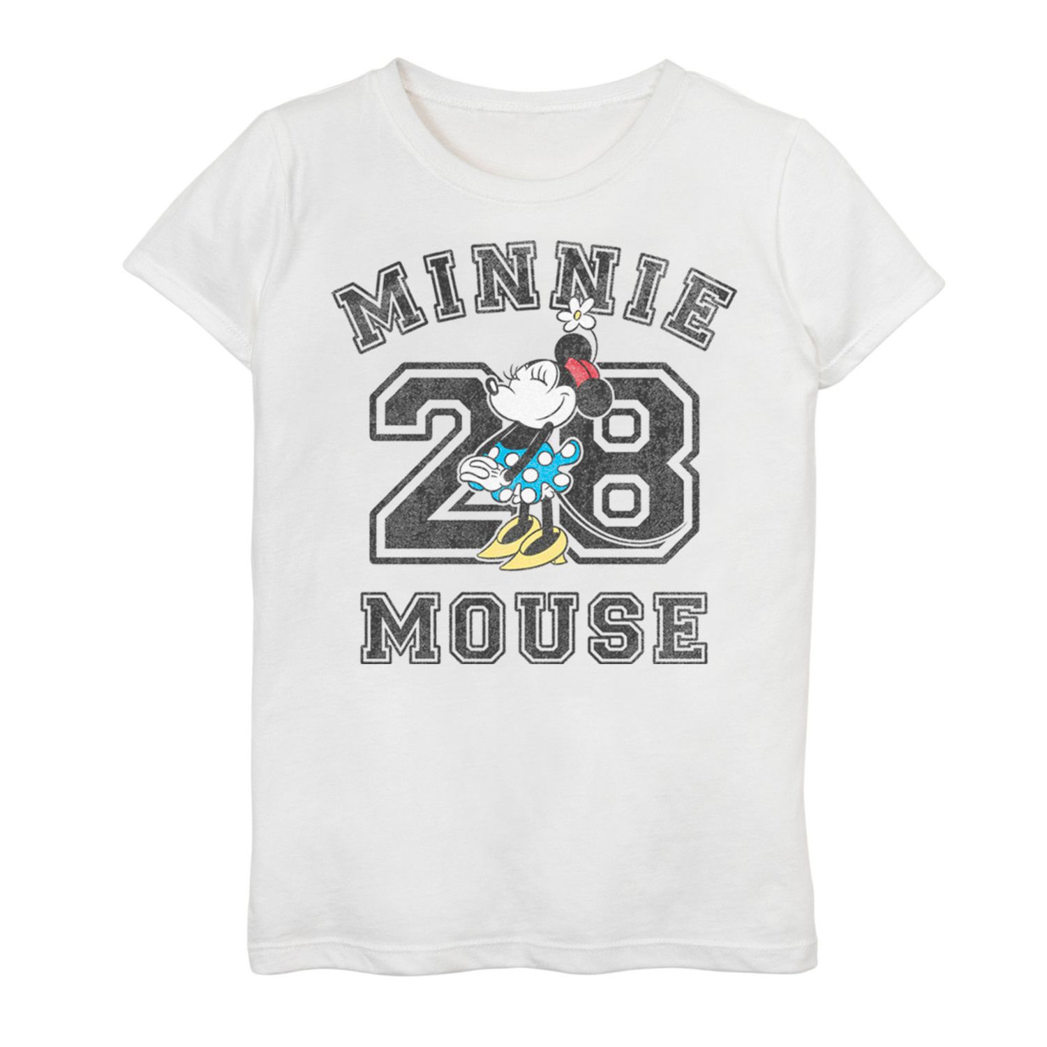 Image for Disney 's Minnie Mouse Girls 7-16 Varsity #28 Portrait Graphic Tee at Kohl's.