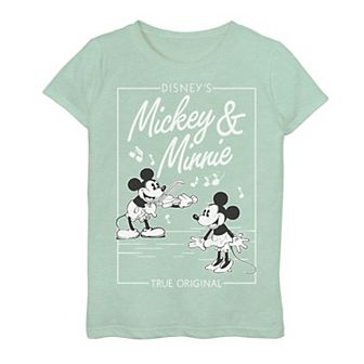 Disney's Mickey Mouse & Minnie Mouse Girls 7-16 Mouse Vintage Comic Graphic Tee