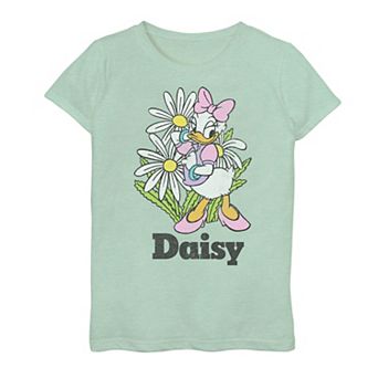 Disney's Mickey And Friends Girls 7-16 Daisy Duck Floral Portrait Graphic Tee