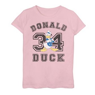 Disney's Donald Duck Girls 7-16 Varsity Text #34 Portrait Graphic Tee
