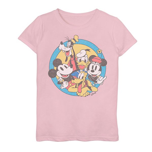 Disney's Mickey Mouse & Friends Girls 7-16 Retro Group Shot Graphic Tee