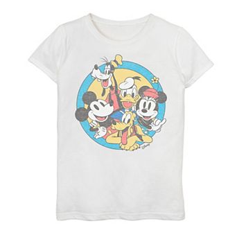 Disney's Mickey Mouse & Friends Girls 7-16 Retro Group Shot Graphic Tee