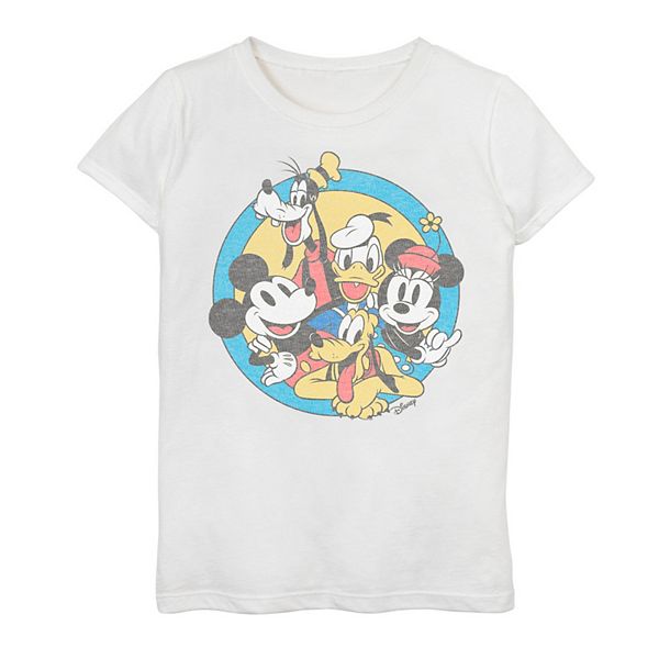 Disney's Mickey Mouse & Friends Girls 7-16 Retro Group Shot Graphic Tee