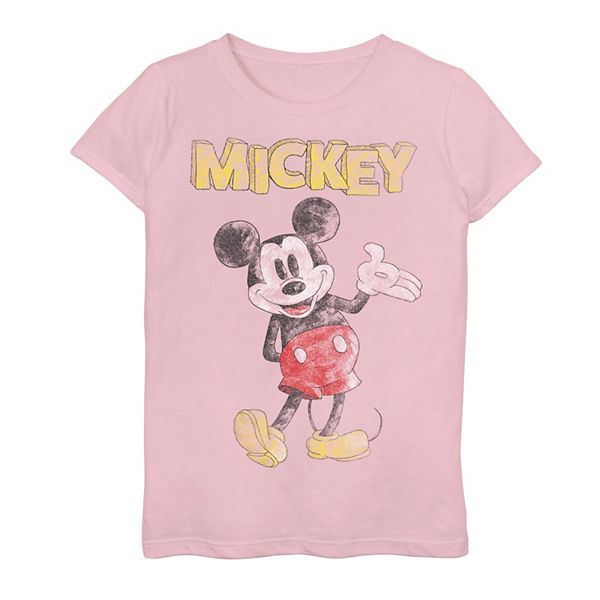 Disney's Mickey Mouse Girls 7-16 Distressed Graphic Tee