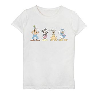 Disney's Mickey Mouse Girls 7-16 Group Line Up Graphic Tee