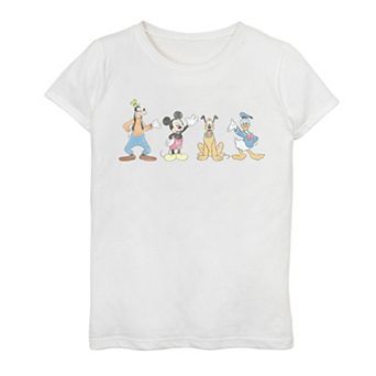 Disney's Mickey Mouse Girls 7-16 Group Line Up Graphic Tee