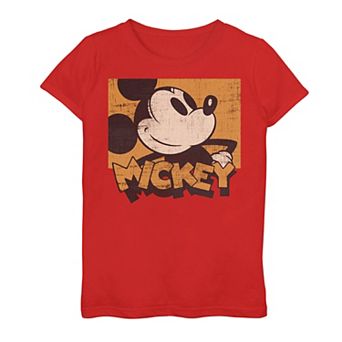 Disney's Mickey And Friends Girls 7-16 Mickey Sepia Tone Portrait Graphic Tee