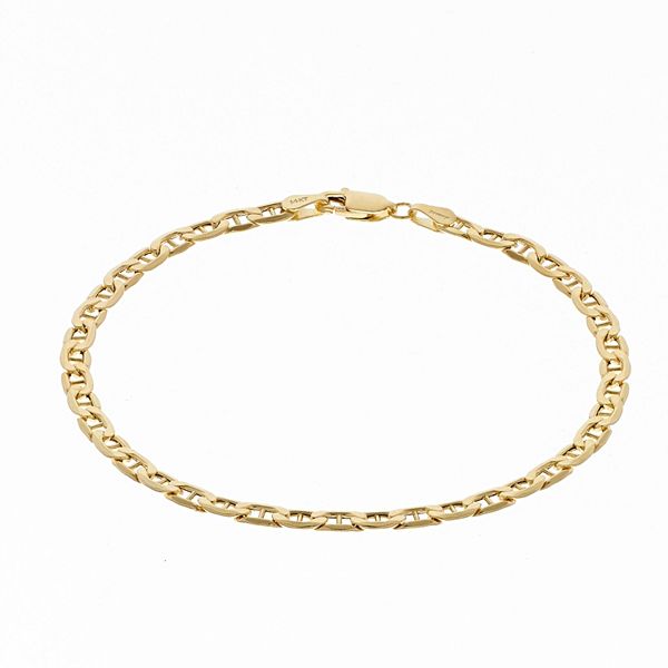 14k Gold Anchor Link Chain Necklace