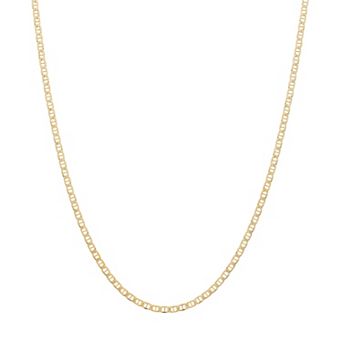 Men's 14k Gold 2.40 mm Semi-Solid Anchor Link Chain Necklace