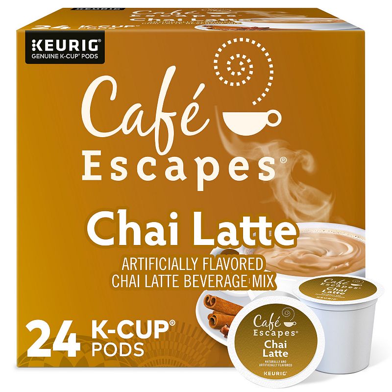 Café Escapes - Chai Latte Keurig Single-Serve K-Cup Pods, 24 Count (4 pack )