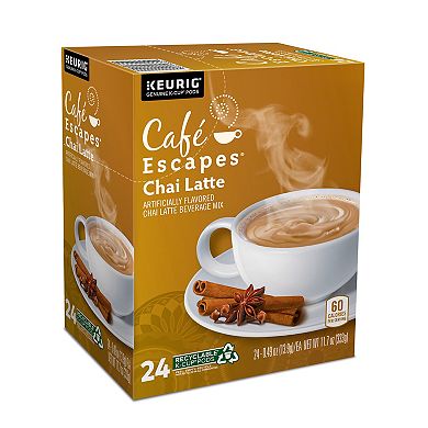 Café Escapes® Chai Latte, K-Cup® Pods, 24 Count