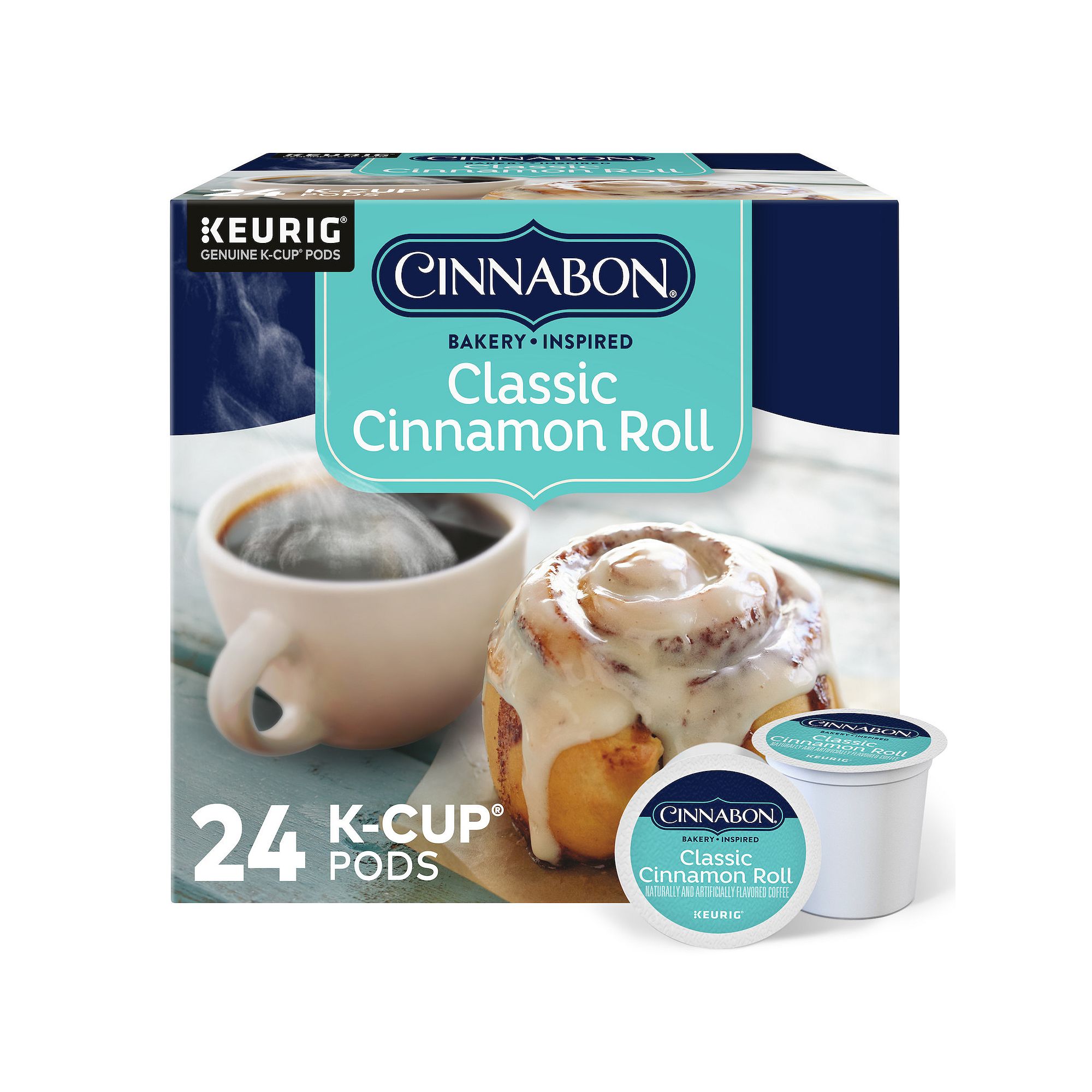Cinnabon® Classic Cinnamon Roll Coffee, Light Roast, K-Cup® Pods, 24 Coun