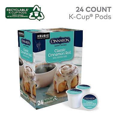 Cinnabon® Classic Cinnamon Roll Coffee, Light Roast, K-Cup® Pods, 24 Count