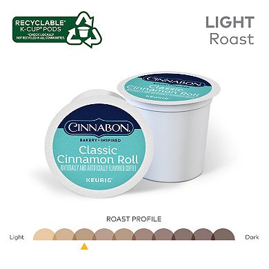 Cinnabon® Classic Cinnamon Roll Coffee, Light Roast, K-Cup® Pods, 24 Count