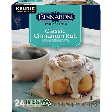 Cinnabon® Classic Cinnamon Roll Coffee, Light Roast, K-Cup® Pods, 24 Count