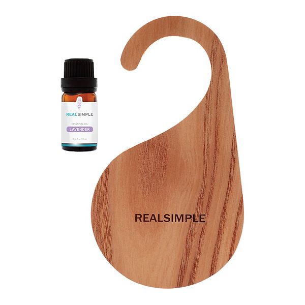 Real Simple Hang Up Red Cedar Wood Diffuser Lavender Essential Oil 2 Piece Set