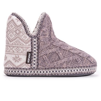 Women's Muk Luks Red & Gray Amira Slippers