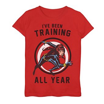 Girls 7-16 Marvel Avengers Black Widow I've Been Training All Year Graphic Tee