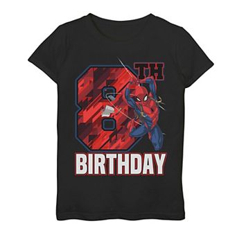 Girls 7-16 Marvel Spider-Man Web Swing 8th Birthday Graphic Tee