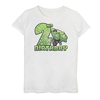 Girls 7-16 Marvel Avengers Hulk Smash 2nd Birthday Graphic Tee