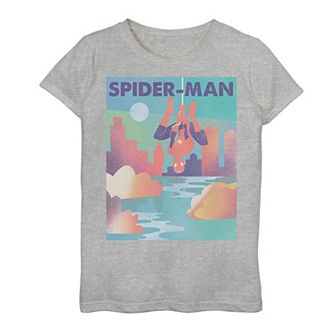 Girls 7-16 Marvel Spider-Man City Skyline Poster Graphic Tee
